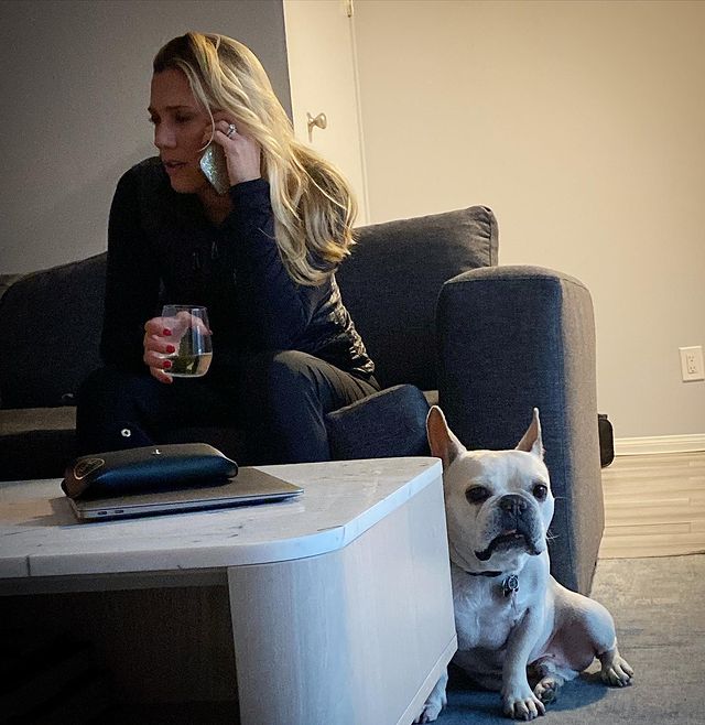 Picture of Amber Theoharis along with her pet