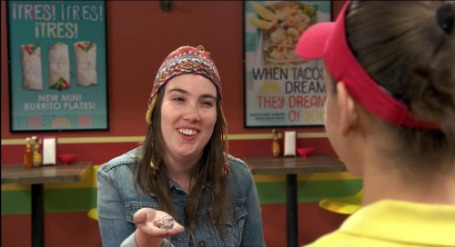 Photo of Jessica Evans during a movie scene.