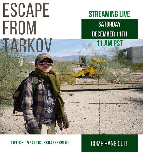 Picture of Atticus Shaffer announcing his live stream