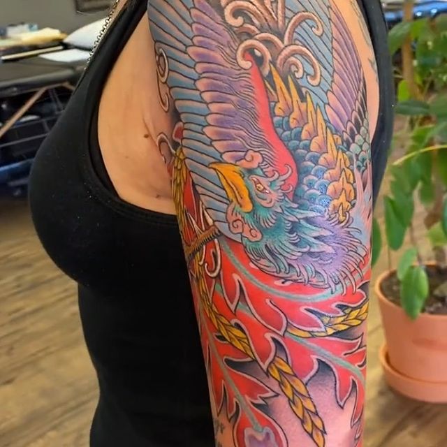 Picture of Kim Holden and her tattoo.