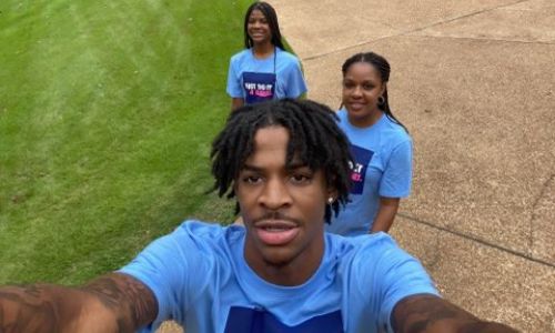 Picture of Jamie Morants son Ja Morant and daughter Teniya Morant