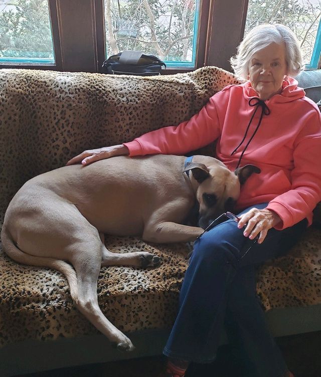 Picture of Patrick Flueger's grand-mother and her pet