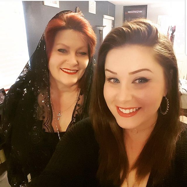 Holly Monteleone with her mother