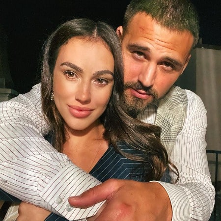 Ryan Guzman hugging her wife Chrysti Ane