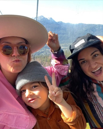 Sabrina Jalees with her wife Shaunna McCann and son Wolfie 