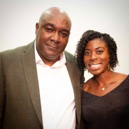 Christine Ohuruogu with her coack Lloyd Cowan