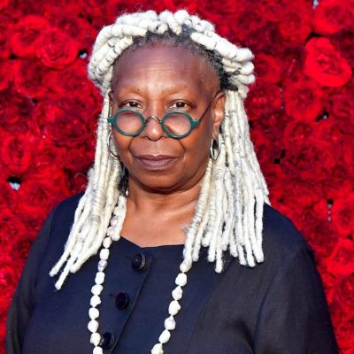 Amarah Grandmother, Whoopi Goldberg posing for a photo shoot. 