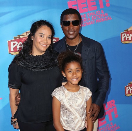 Nicole Pantenburg and Babyface with their daughter Peyton Nicole Edmonds.