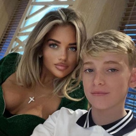 Mia Woodhall with her younger brother Sam Woodhall.