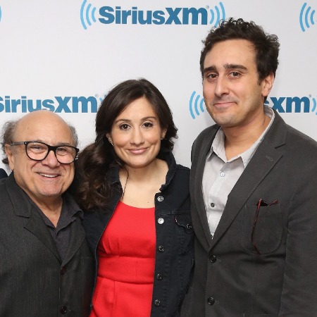 Jake Devito with his father Danny Devito and sister Lucy Chet Devito.