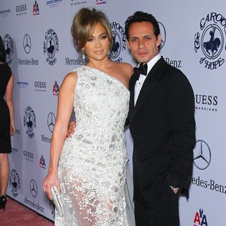 Mark Anthony with his former wife Jennifer Lopez before the divorce.