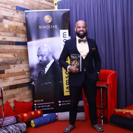 Sonstar Peterson during the launch of his book The Destiny of the Black Race.