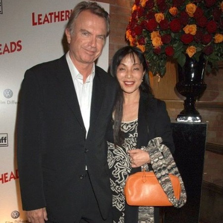 Norika Watanabe with her former husband Sam Neil.