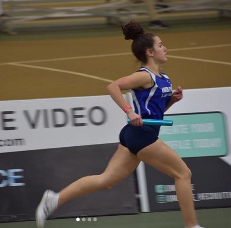 The picture of McKinzie Valdez's relay race competition. 