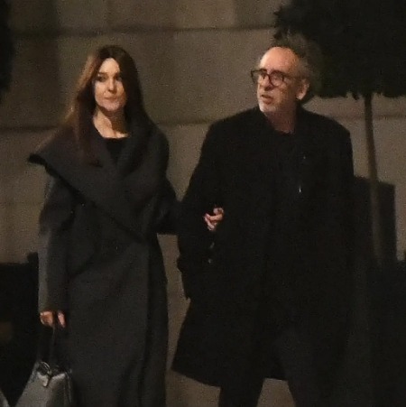 Monica Belluci with her rumored lover Tim Burton.