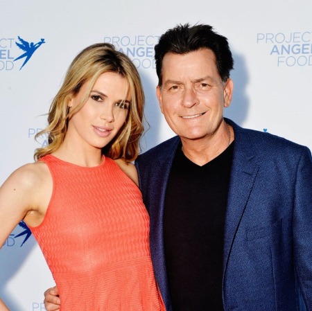 Charlie Sheen with his former girlfriend Julia Stambler. 