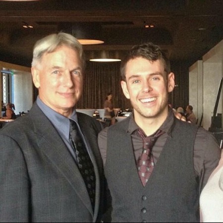 Sean Harmon with his father Mark Harmon.