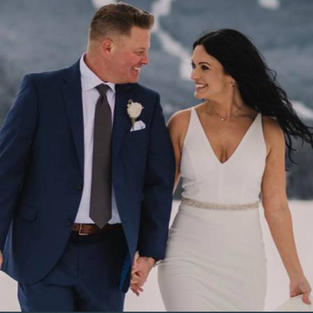 Kristi Branim Fox with her alleged husband, Mr Bond.