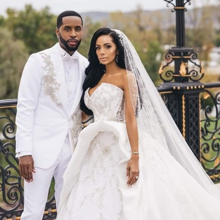 The marriage ceremony picture of Erica Mena and Safaree Samuels.