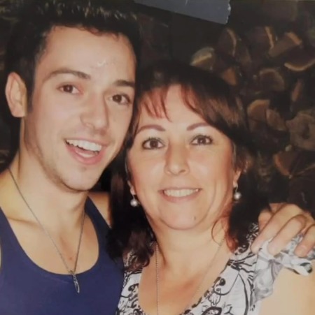 Pee Wee Kumbia Kings with his mother Maria Luisa Hernandez.